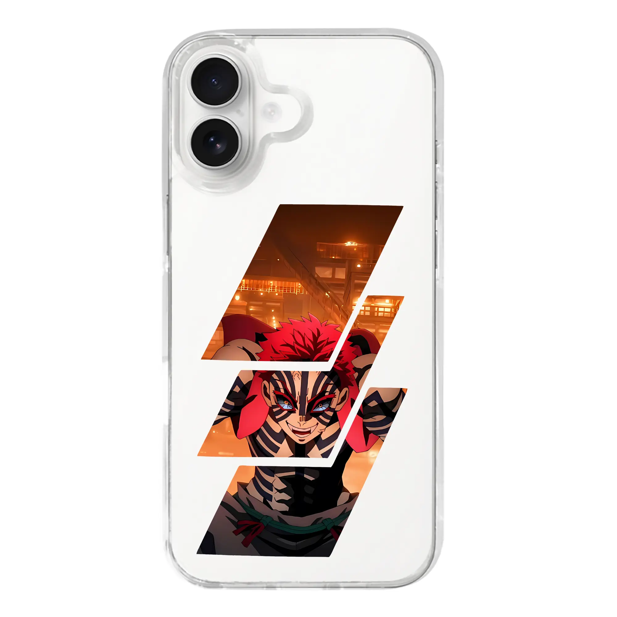 鬼滅の刃 グッズ,猗窩座 - iPhone 17シリーズ 透明スマホケース – 薄型・耐衝撃・精密フィット保護カバー